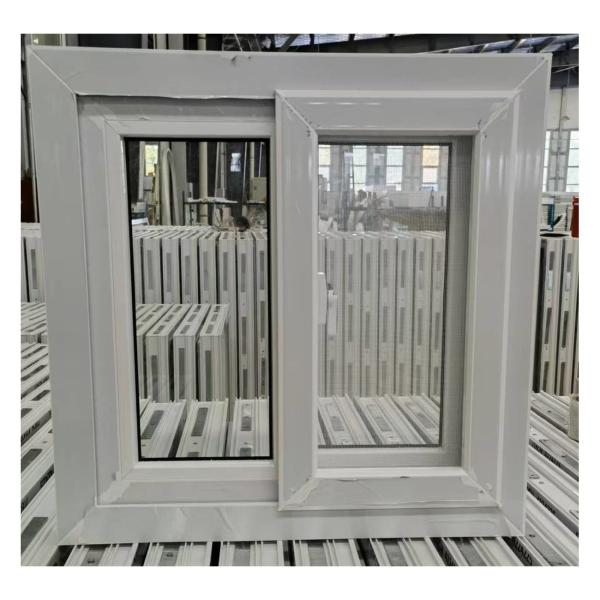 Frame Black PVC Double Glazed Upvc Sliding Sash Windows Customizable