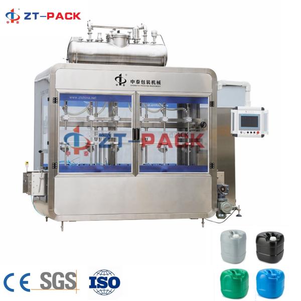 Automatic Oil Filling Machine 5-30Kg For Barrel Gallons Chemical Liquid Packing Line