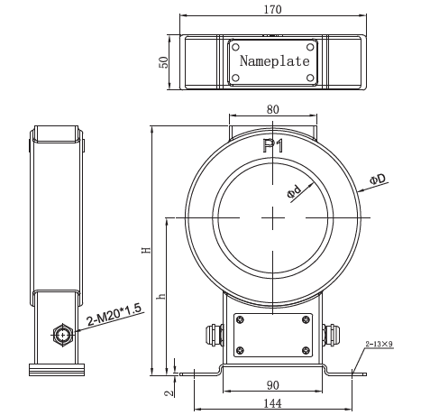 Busbar Type Epoxy Resin LV Current Transformer AC 1A 5A Current Transformer