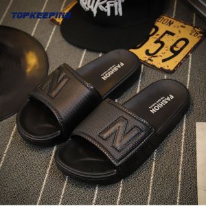 Quality Custom Logo Mens Rubber Flip Flop Black White Footwear for sale