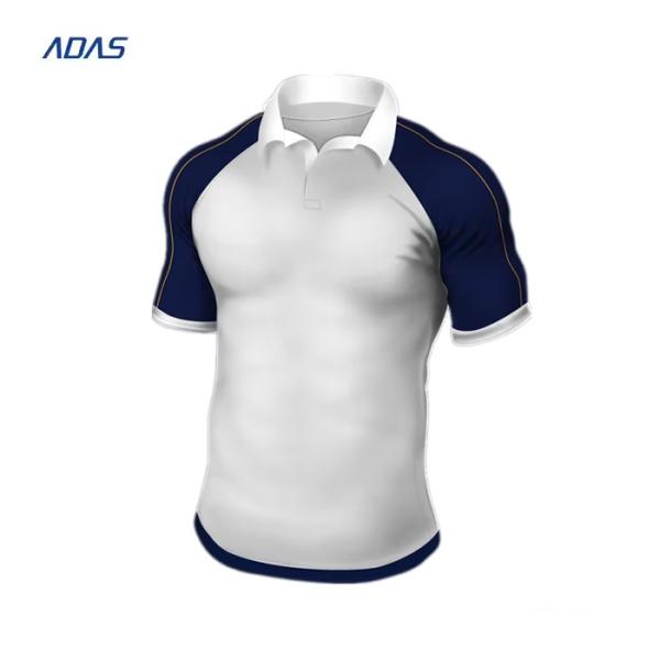 Sublimation Printing casual Rugby Team Wear Shirts Tops For Men Custom 100% Polyester