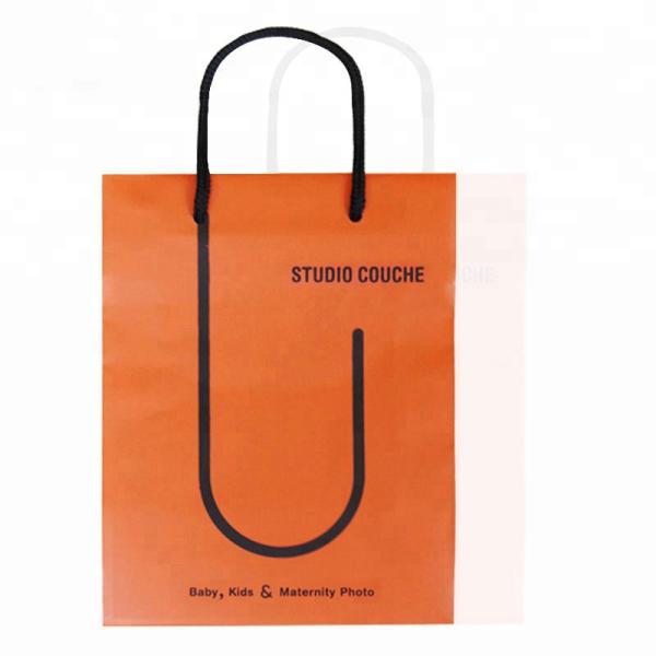 CMYK Colored Baby Gift Bags With Handles Film Lamination