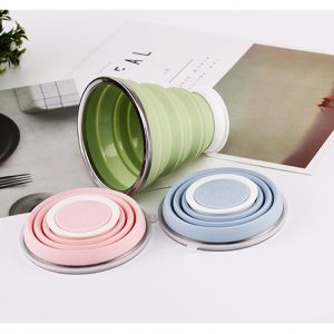 Quality Shatterproof 320ML Silicone Collapsible Travel Coffee Mug for sale