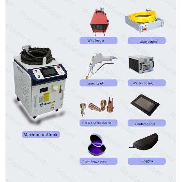 Riselaser Handheld 1.5kW 2kW 3kW Laser Welding Machine , 3 In 1 Laser Cutting Machine