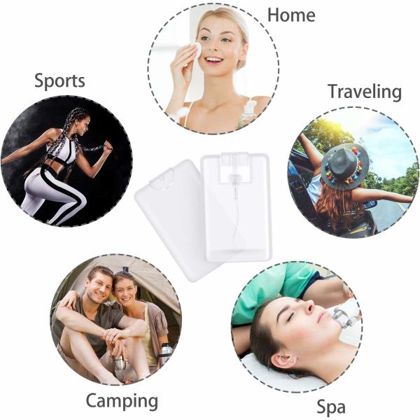 Perfume Empty Plastic Bottle 20ml Credit Card Size Spray Bottle No Leakage