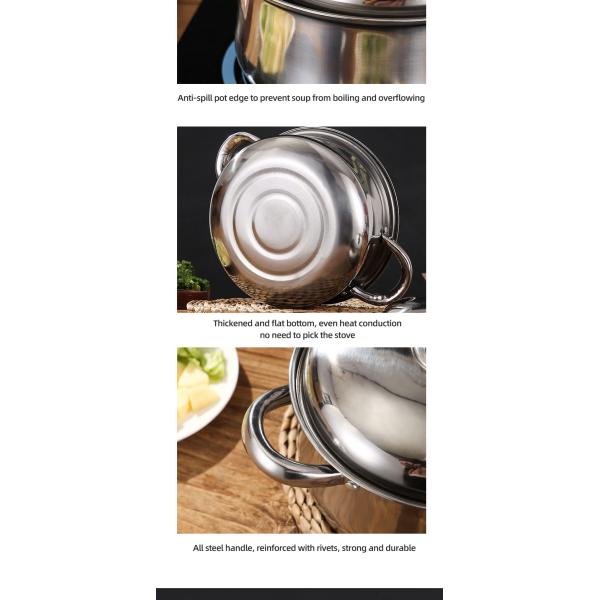OEM/ODM 10 Piece Stainless Steel Cookingware Pot Set Cooking Pot Set Ollas Kitchen Ware Pot Cookware Sets
