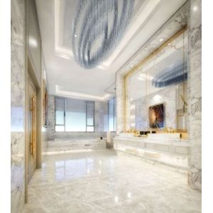 Quality Modern Luxurious Stainless Steel Vanity Cabinet Marble Top Bathroom Cabinet for sale