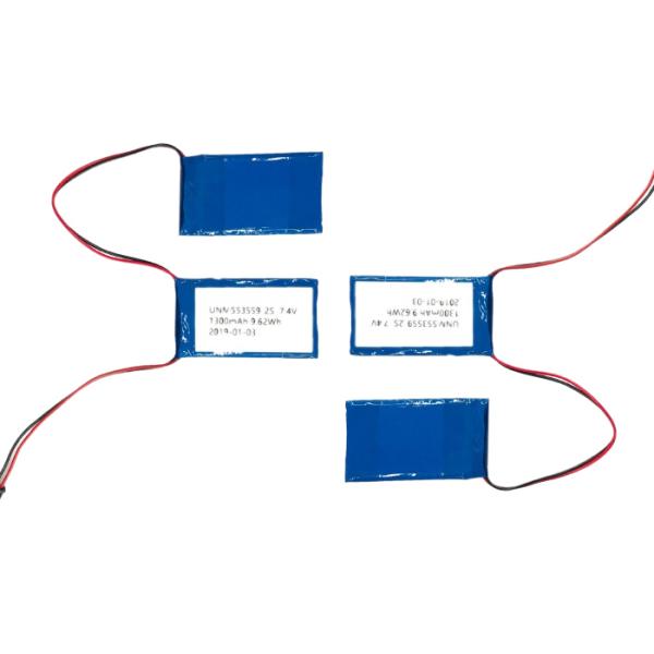2C High Discharge Rate Lipo Battery 553559 7.4V 1300mAh 2S High Rate Battery for Artificial Limb