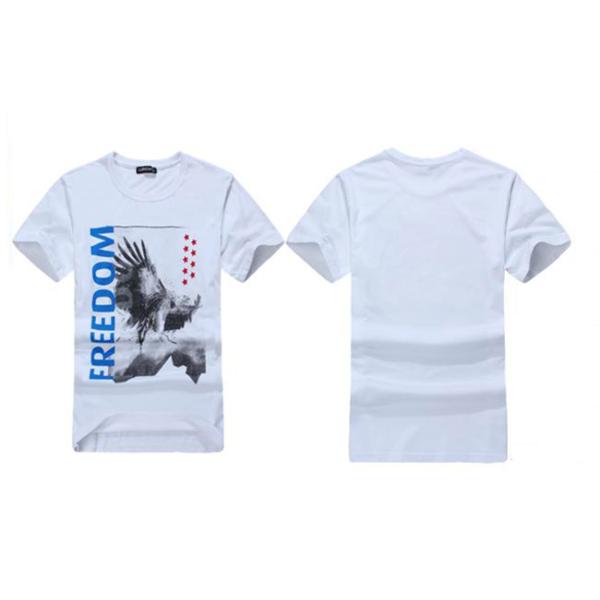 White Casual T - Shirts Customized / Personalised Tee Shirts With Black Photos