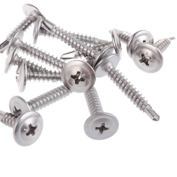 M4.2x13mm Galvanized Self Drilling Screws Wafer Head Phillip Zinc Plated Tornillo