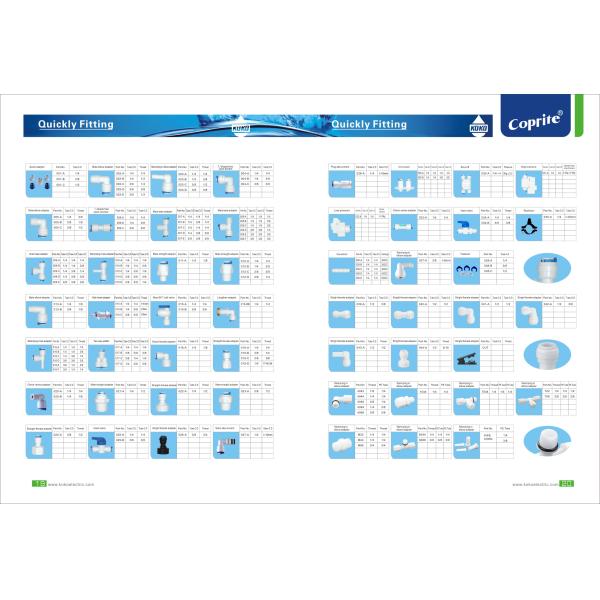 Push - In Connect Technology Plastic Tubing Quick Connect Fittings ISO9002 Warranty
