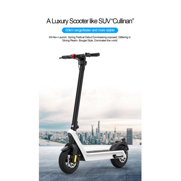 X9 E-scooter Folding Electric Scooter 16.5Ah 850w 10inch Long Range Motorcycle Charger DC42V/2A Waterproof level IP54 EU US Warehouse