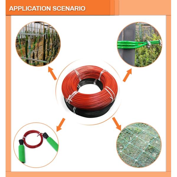 1*7/7*7/1*19/7*19 Structure PVC Coated Galvanized Steel Wire Rope for Clothesline Standard AiSi