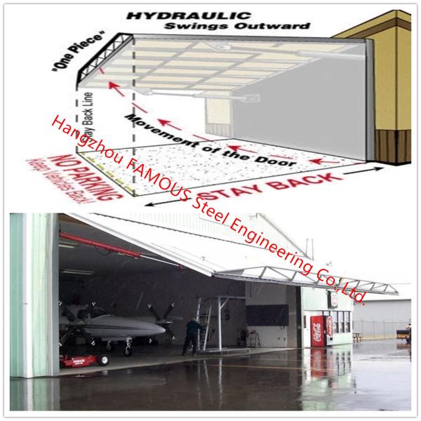 Strap Lift One Piece Door Tip Up Canopy Hydraulic Bi Folding Doors Ideal For Aircraft Carport