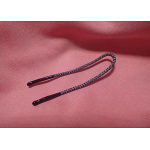 Popular Customizable Metal Slider Puller Carve With Logo Zipper Puller With Cord