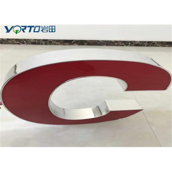 Light Weight Polished Aluminum Channel Letters Lighting Word Glue Construction