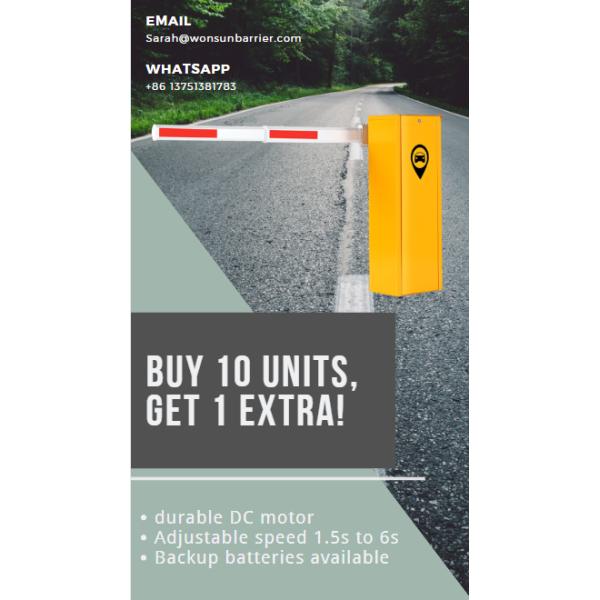 100M Remote Control 140W 1850rpm 1.5sec Toll Barrier Gate