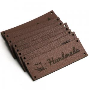 Quality Personalized Custom PU Leather Tag Labels With Text And Symbol for Clothing for sale