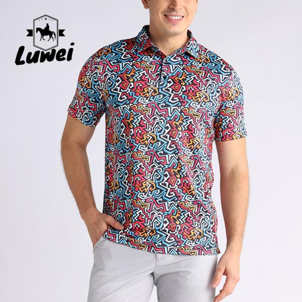 Spring Sublimated Embroidery Polo Shirts Polyester Formal Short Sleeve