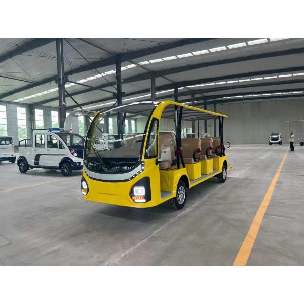 14 Seats Tourist Shuttle Car 4-Wheeled Electric Shuttle City Sightseeing Bus Off Road Tour