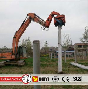 Quality Prestressed concrete pipe pile excavator hydraulic high frequency vibratory pile hammer/driver for sale