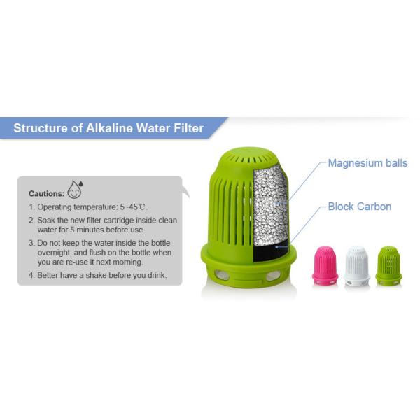 550ml BPA Free Wellblue Alkaline Ionized Water Bottles With Minerial Balls