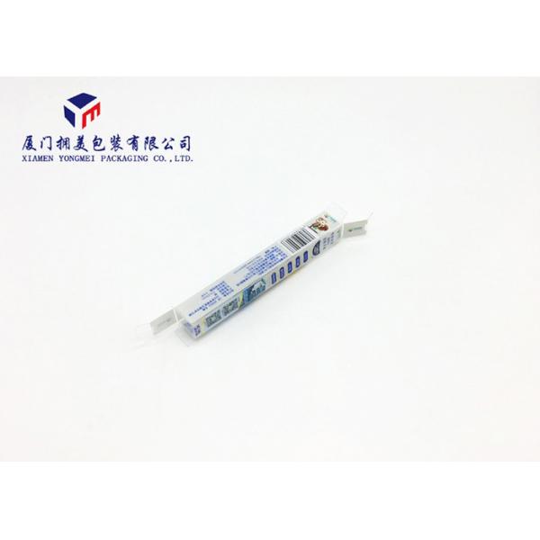 Custom Printed Clear PVC Boxes Rectangle For Toothbrush , 15.3cm Length