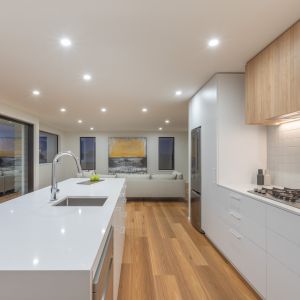 Diy Modular Timber Wood Veneer Kitchen Cabinet White Grain