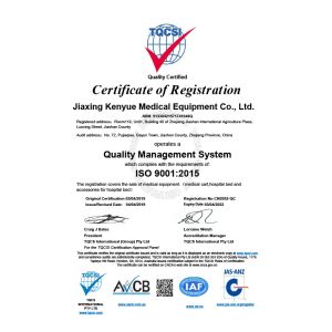 Jiaxing Kenyue Medical Equipment Co., Ltd. Certifications