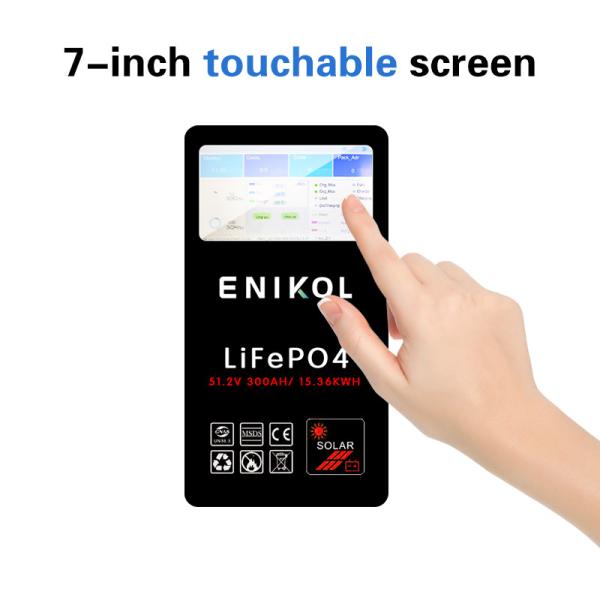 Touchable Screen Wall Mounted 15kwh Lithium Battery 51.2v 300ah Lifepo4 Home Energy Storage Battery