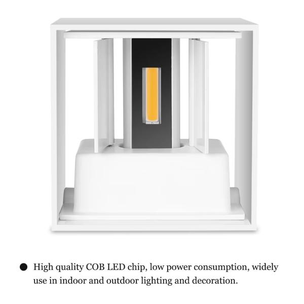 Color Rendering Index Ra 80 Modern Outdoor Wall Light LED Waterproof IP65 Up Down Light