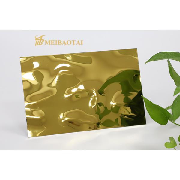 Water Ripple 201 Stainless Steel Decorative Wall Covering Sheets AISI Standard