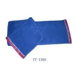 Quality Jacquard Sports Towel, 100% Cotton Material, Blue Color as YT-1305 for sale