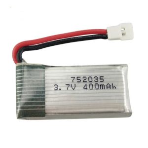 Quality High Discharge Rate 752035 3.7V 400mAh Drone Battery Pack for sale