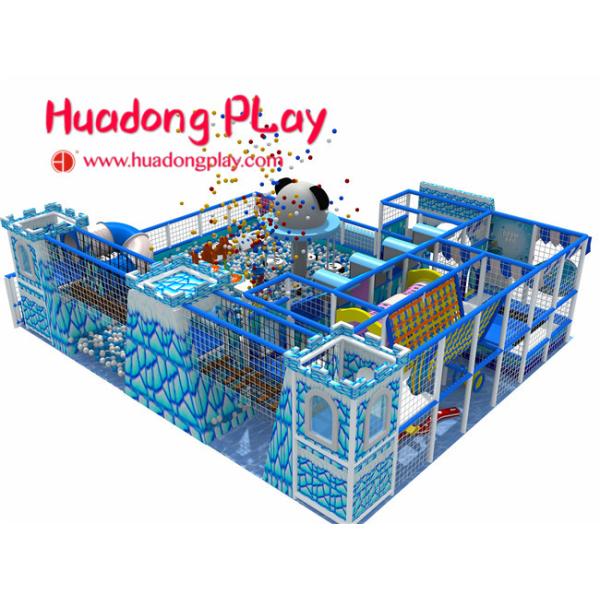 Interactive Daycare Indoor Playground Equipment CAD Instruction Middle Size 1090*890*310cm
