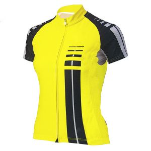 Quality Custom Slim Fit Reflective Stripe 180 Gsm Cycling Bike Tops for sale