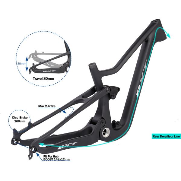 XC Carbon Full Suspension Frame 24 Kids Bicycle Enduro Mtb Frame