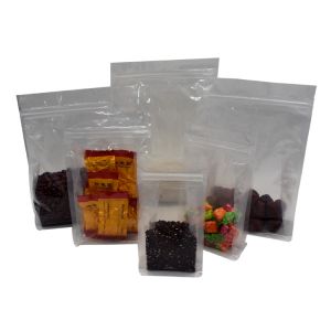 Quality Clear Plastic Zip Lock Square Flat Bottom Gusset Bags for sale
