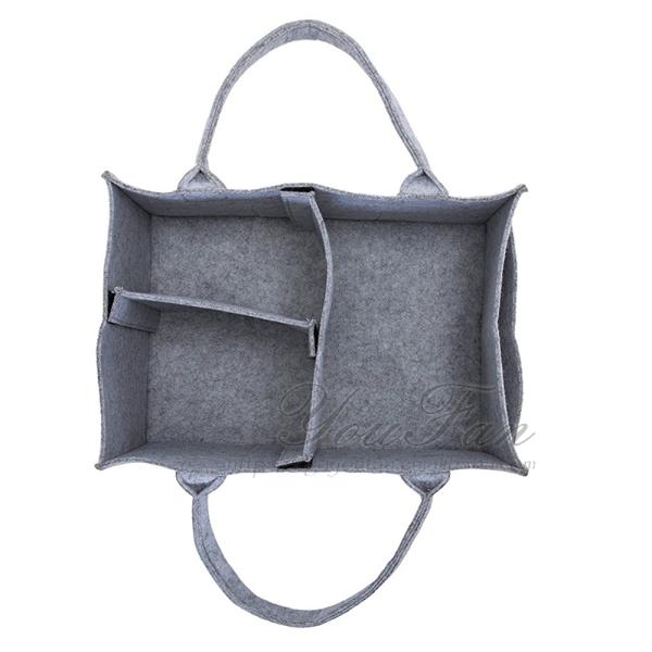 Eco Friendly Felt Baby Diaper Organizer Caddy For Travel / Outside Walk