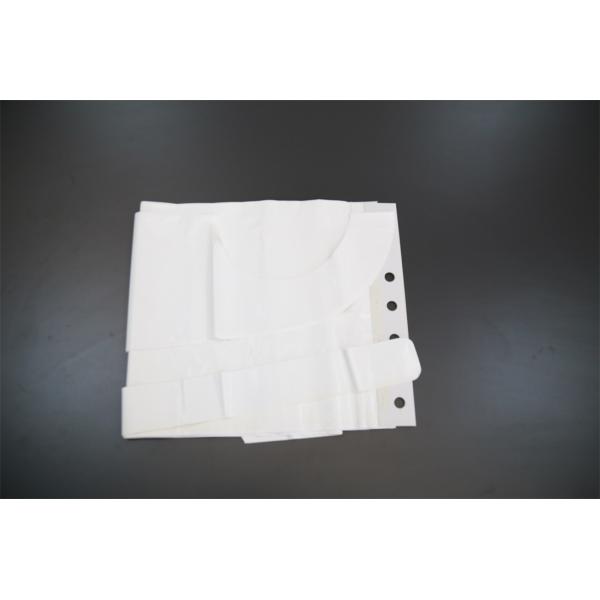 Smooth PE Apron Flat Packed , Use And Throw Aprons With Biodegradable Material