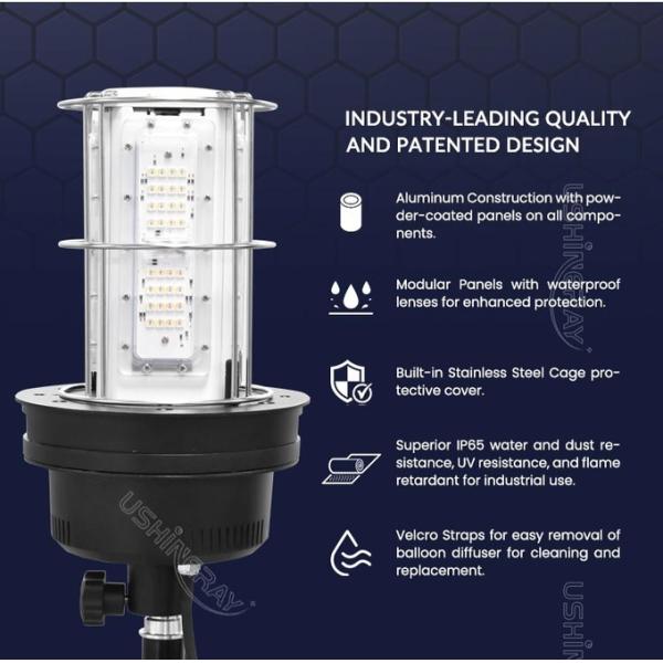 200W Mobile Lighting Tower Colorful Lighted Balloons For Party Event