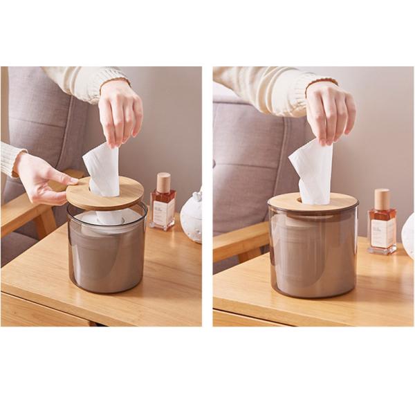 Transparent Rectangular Tissue Dispenser Box Storage For Bathroom Kitchen