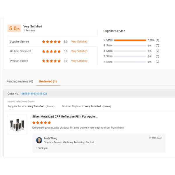 Custom Printing Soft Heat Sealable Silver Metallized Bopp Film for Flexible Packaging