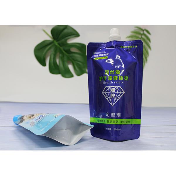 Colorful Printed Liquid Spout Pouch For Washing Laundry Detergent / Stand Up Pouch With Spout