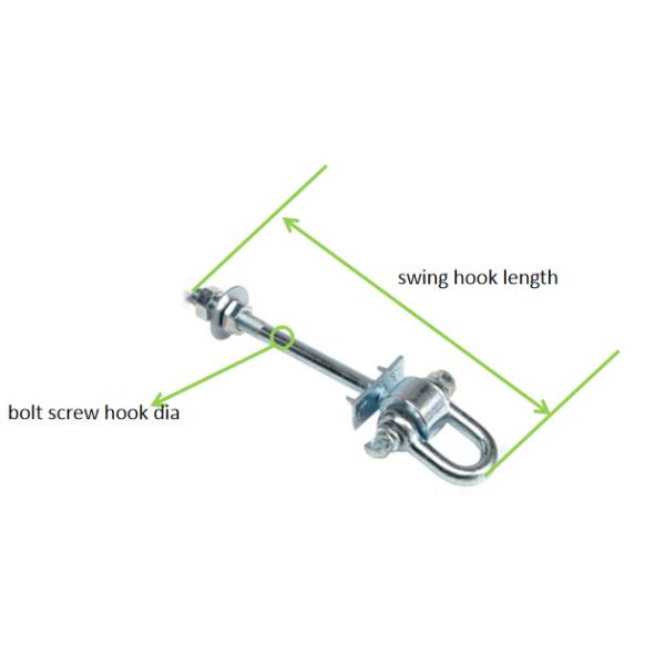 D Shackle Type Wood Swing Hangers Swing Hooks Heavy Duty Style