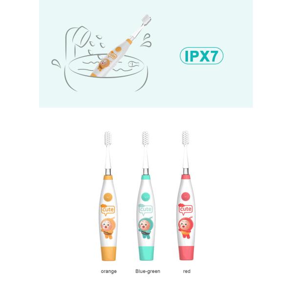 Soft Brush Kids Electric Toothbrush IPX7 Waterproof Dry Cell Battery