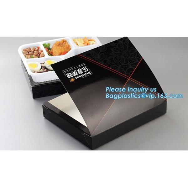 Take out Food Packing food containers Biodegradable Lunch Box Disposable Kraft Paper Box,brown kraft paper food box / Wh