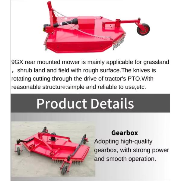 Farm Equipment Tractor Weeder Crushing Grass Rotary Blade Lawn Slasher Bush Hose Cutter