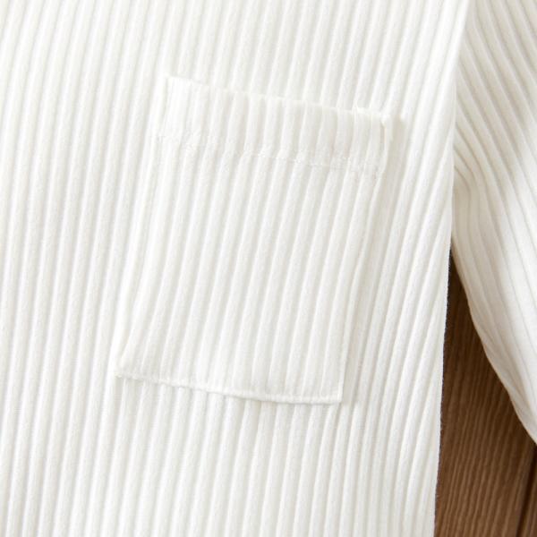 Custom Design Cotton Baby Clothes Baby Boy Romper Rib Knitting Unisex Onesie Short Sleeve Long legs Baby Bodysuit