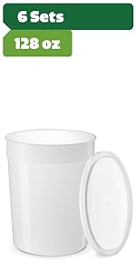 128 oz 6 sets tubs